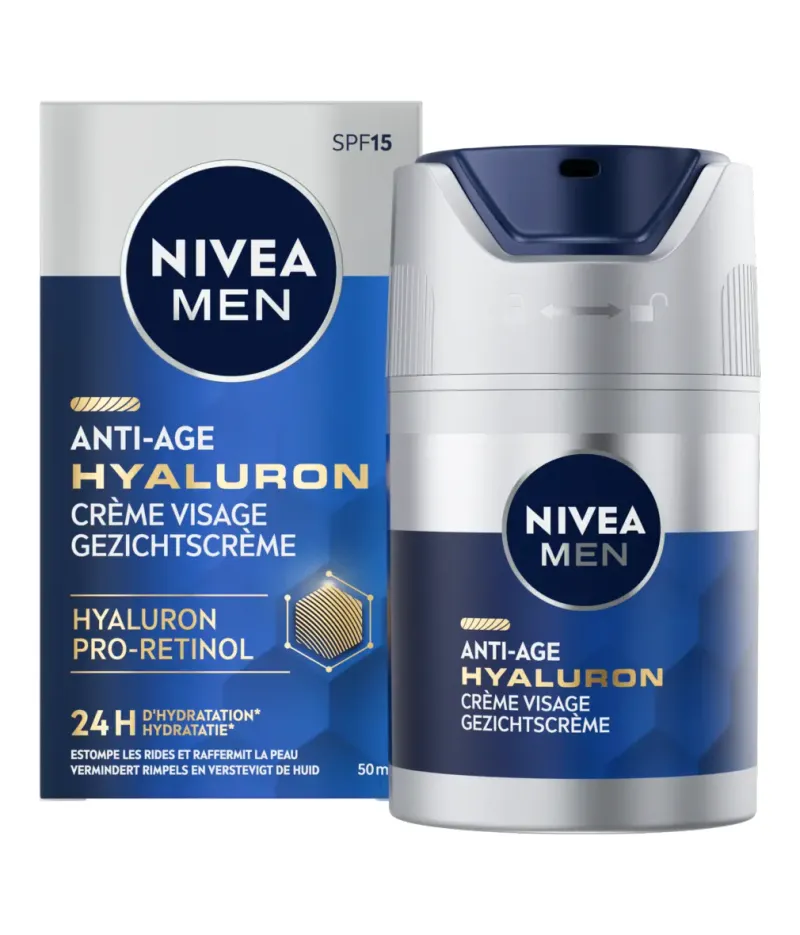 NIVEA MEN Crème visage anti-âge homme Active Age Hyaluron
